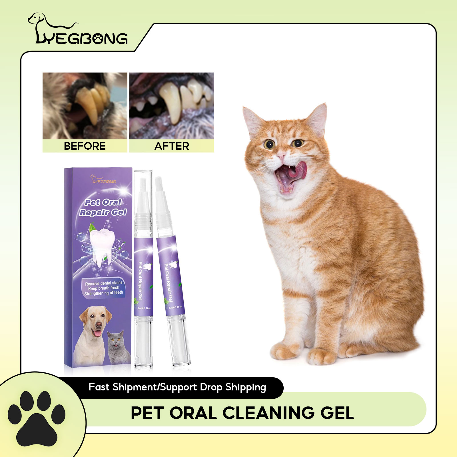 Teeth Whitening Near Me - Pet Oral Repair Gel Welpen Zahnstein